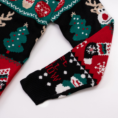Knitted Button up Christmas Sweater