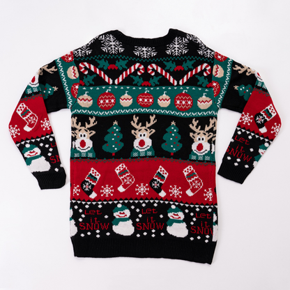 Knitted Button up Christmas Sweater