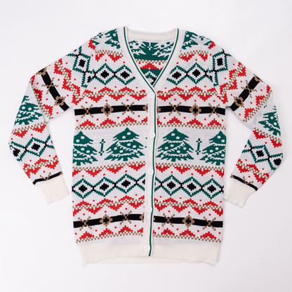 Knitted Button up Christmas Sweater