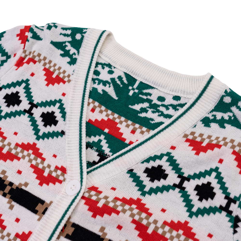 Knitted Button up Christmas Sweater