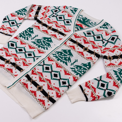 Knitted Button up Christmas Sweater