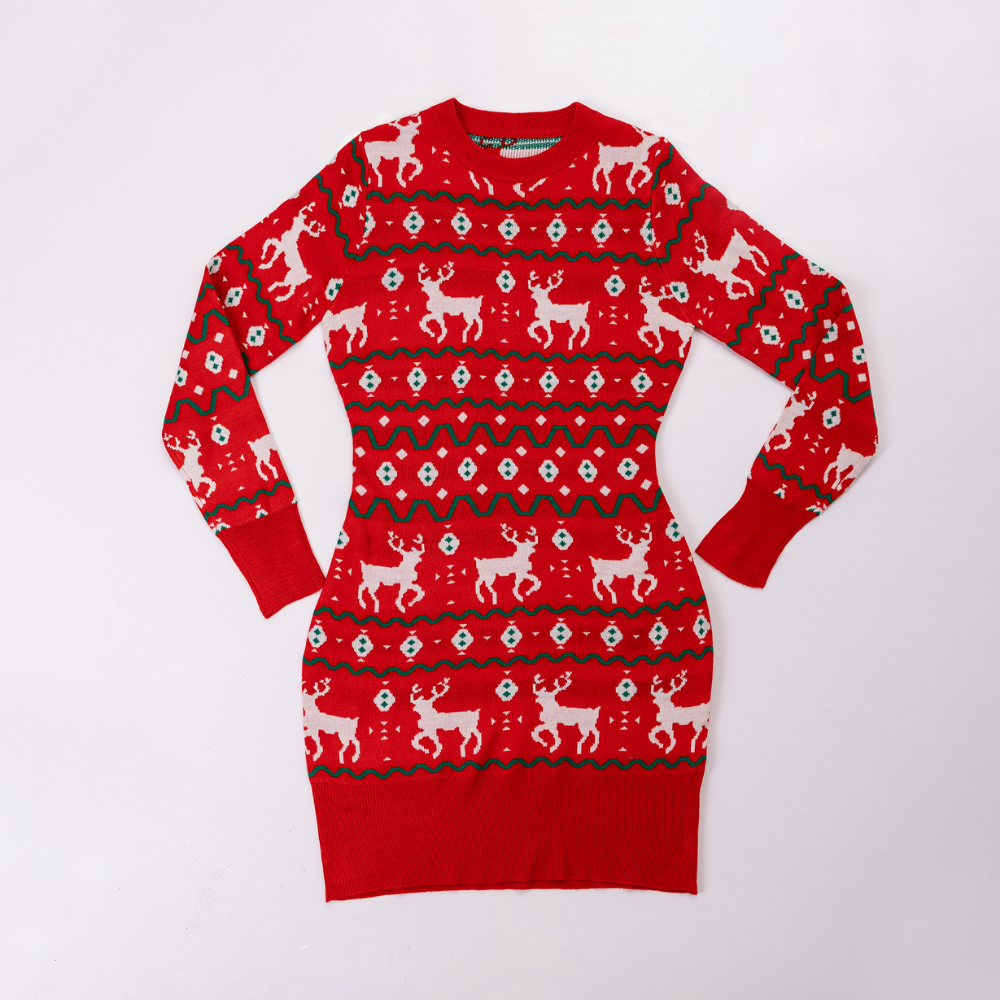 Christmas knitted short dress