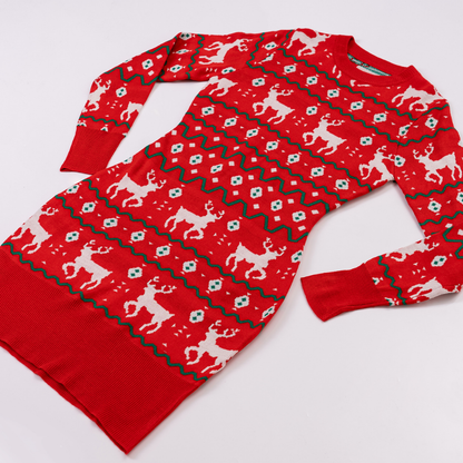 Christmas knitted short dress