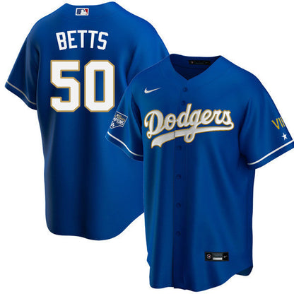 Los Angeles 2020 Championship Gold Trim Cool Base Navy Jersey