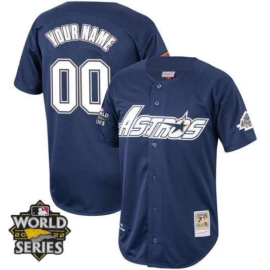 Houston Mitchell & Ness Cooperstown 2022 World Series Custom Name and Number Player Jersey