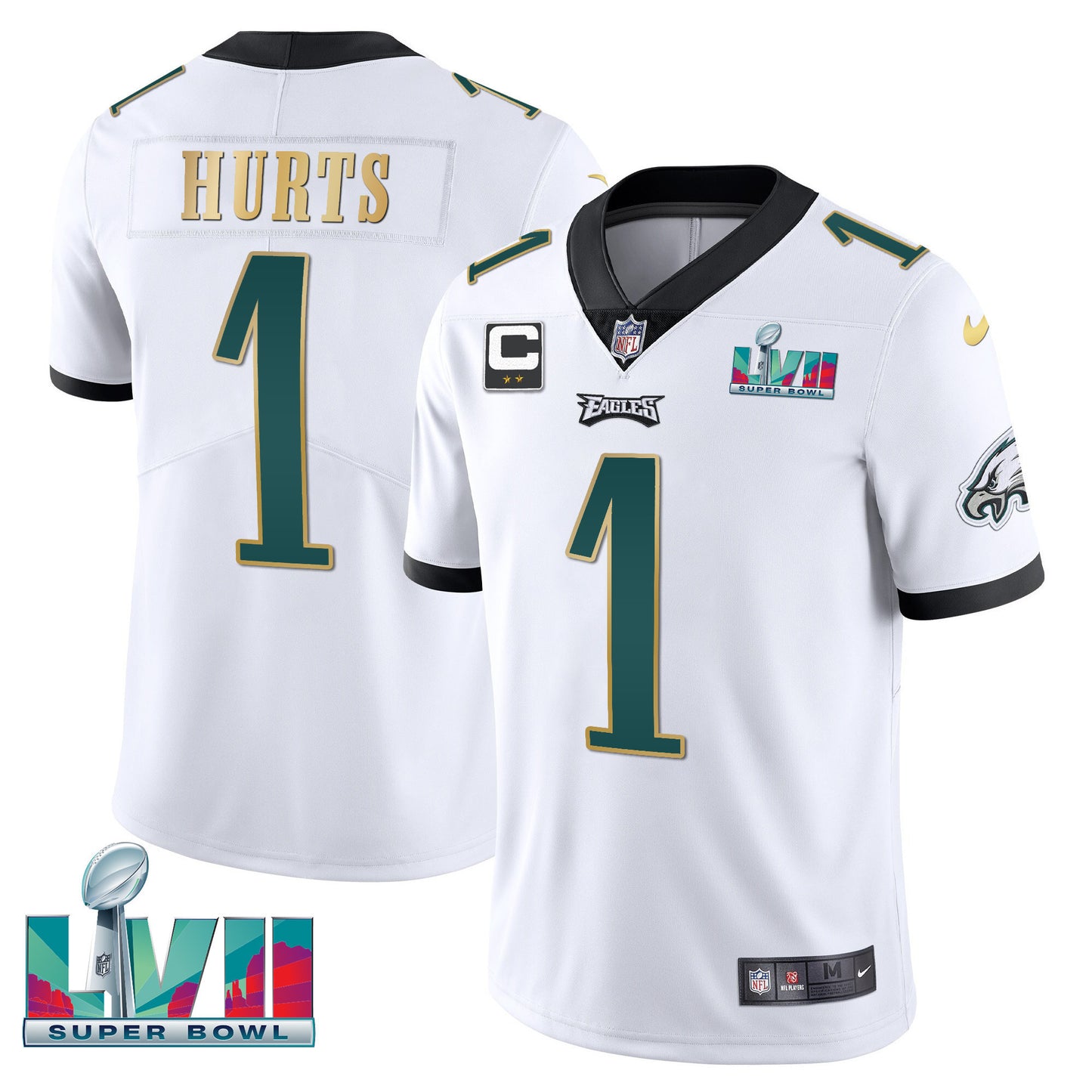 White Gold Trim - Jalen Hurts