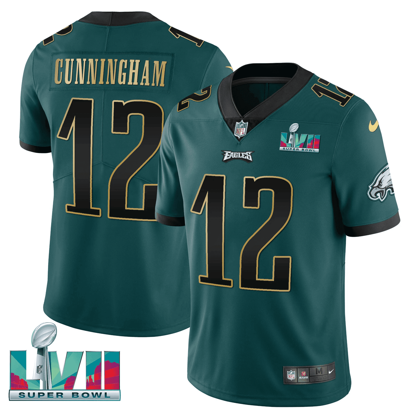 Green Gold Trim - Randall Cunningham