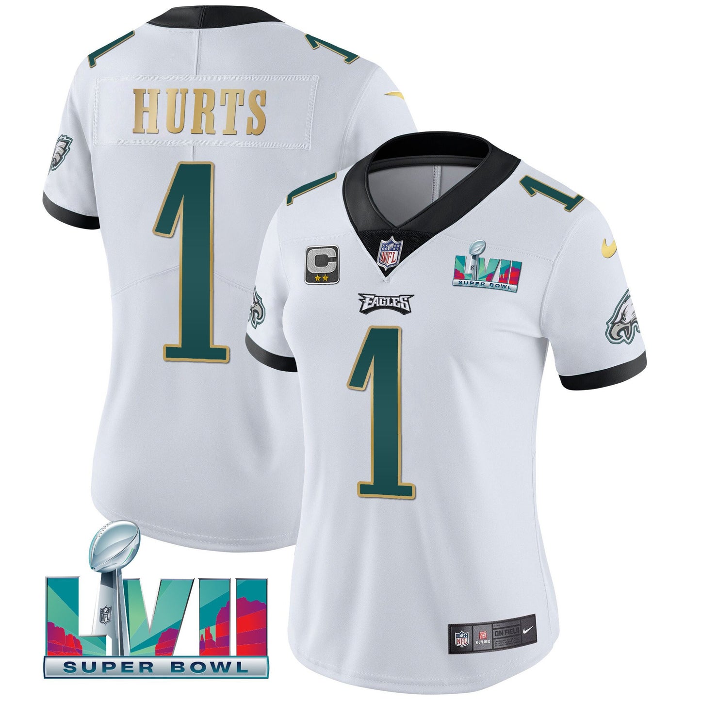 White Gold Trim - Jalen Hurts