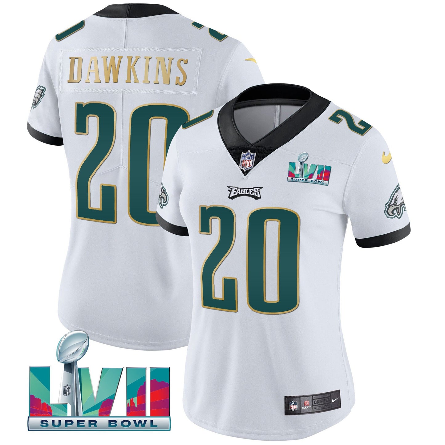 White Gold Trim - Brian Dawkins