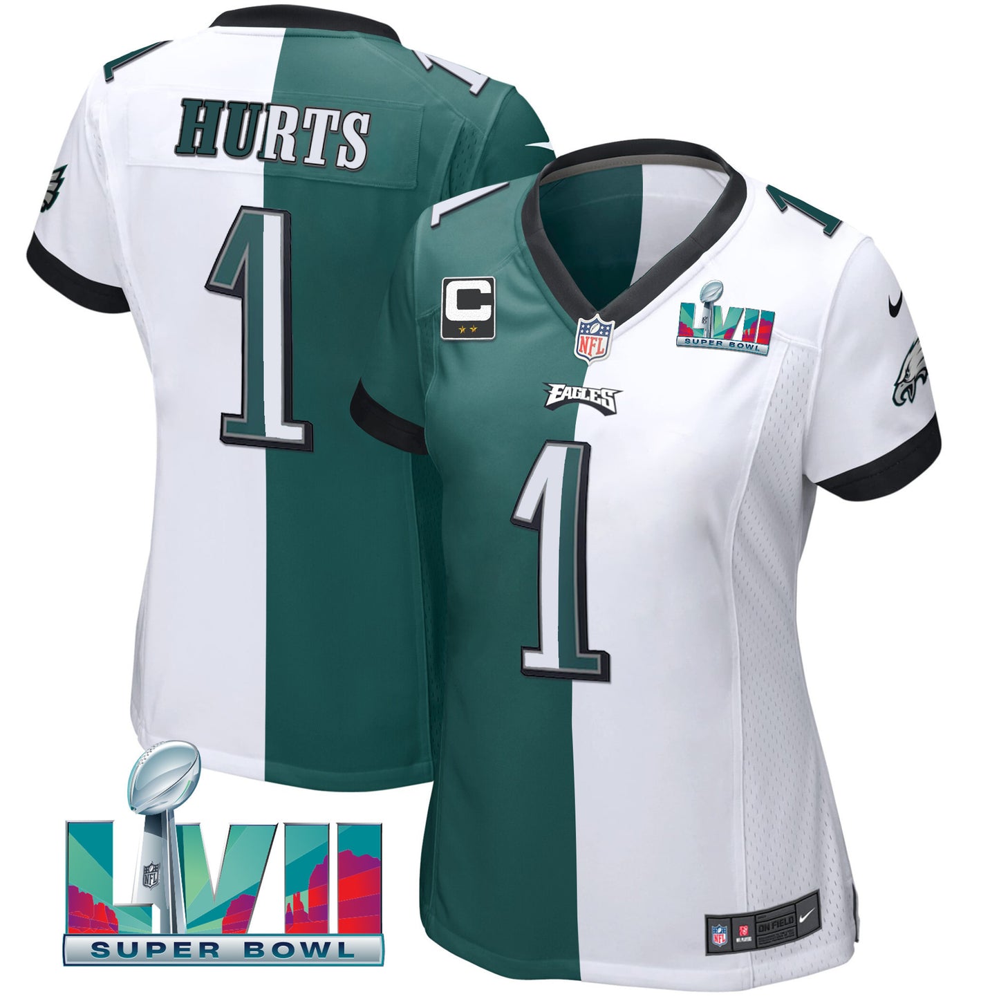 Split White Green - Jalen Hurts