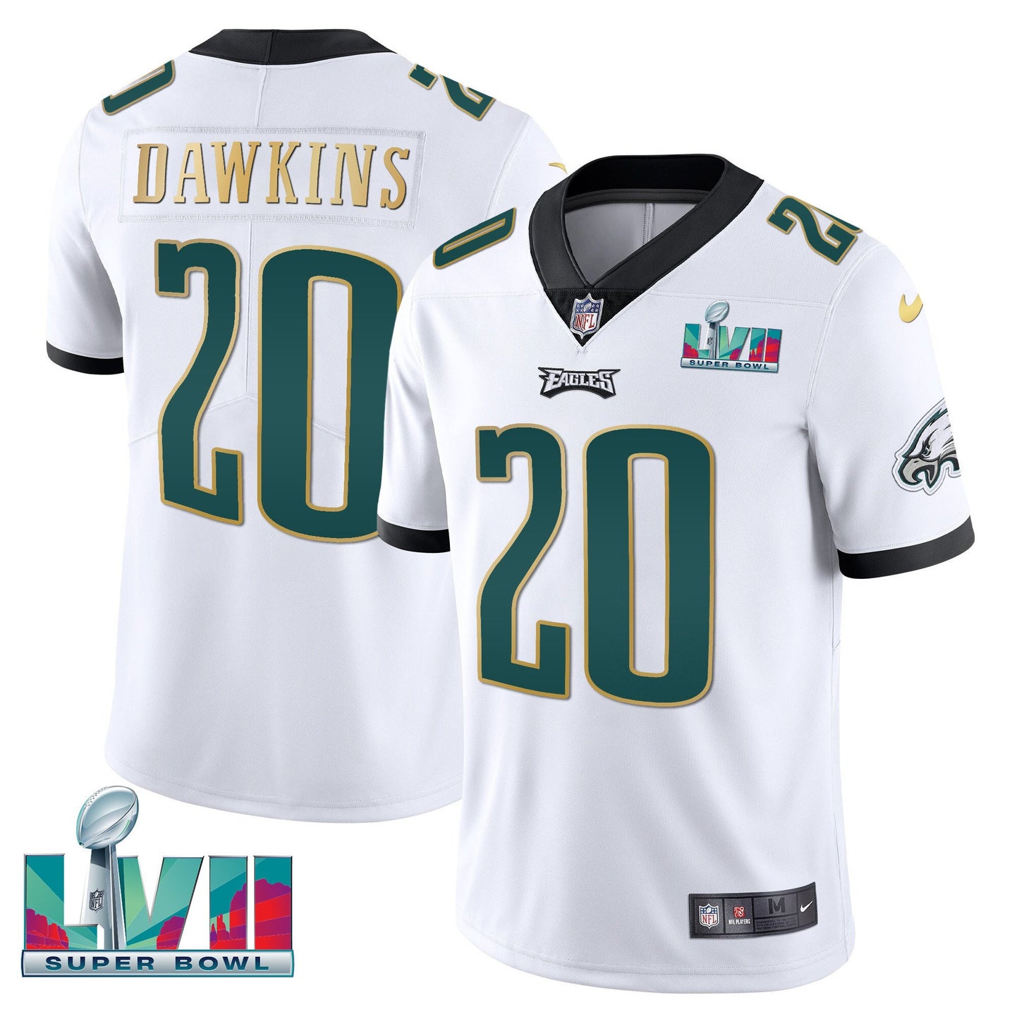 White Gold Trim - Brian Dawkins