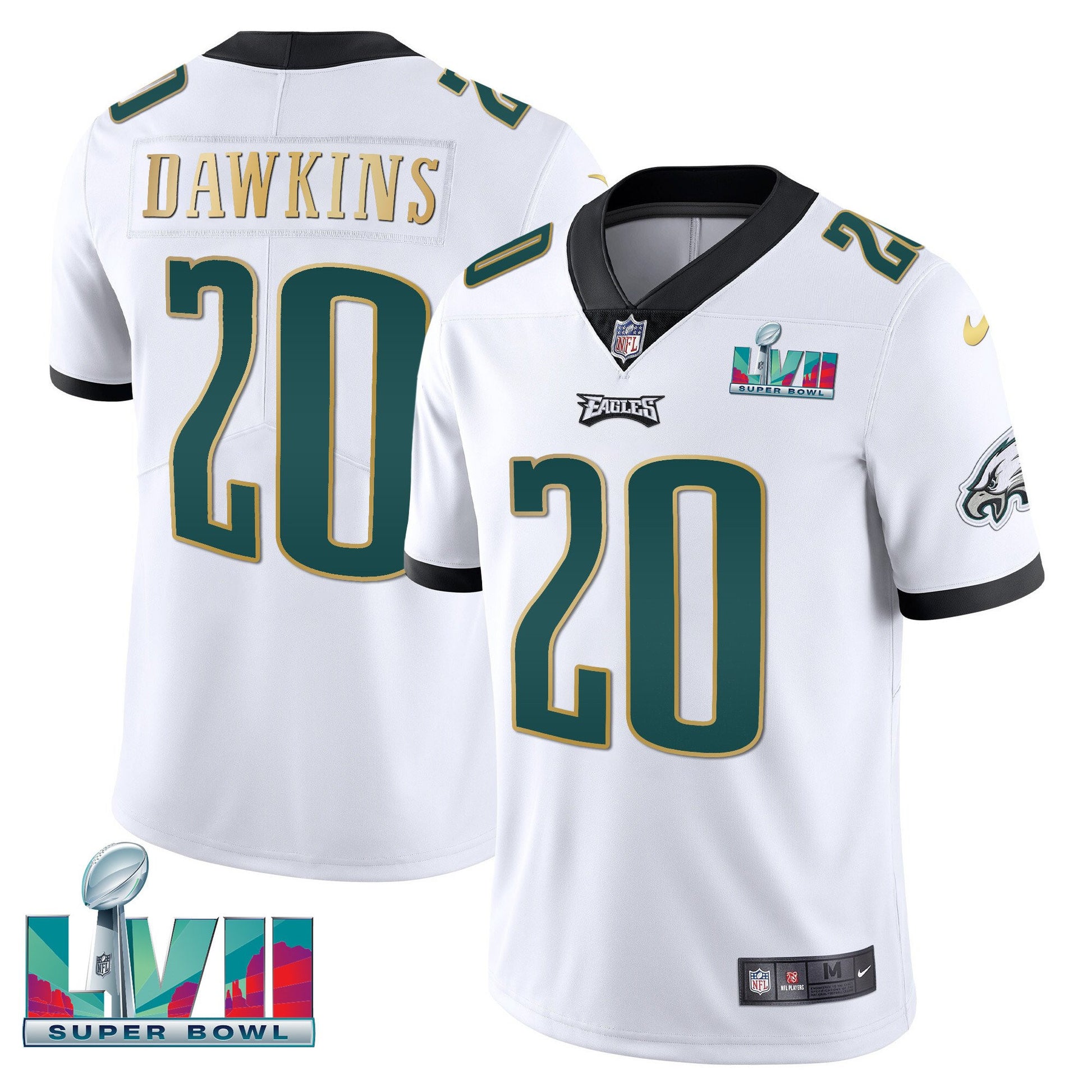 White Gold Trim - Brian Dawkins