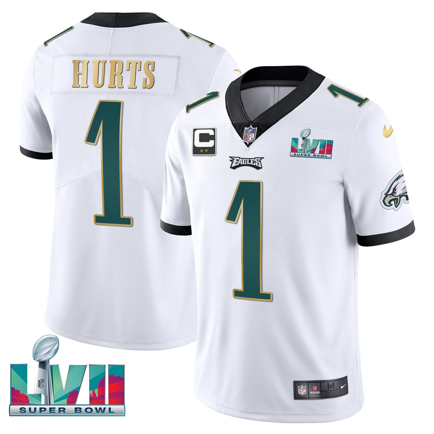 White Gold Trim - Jalen Hurts
