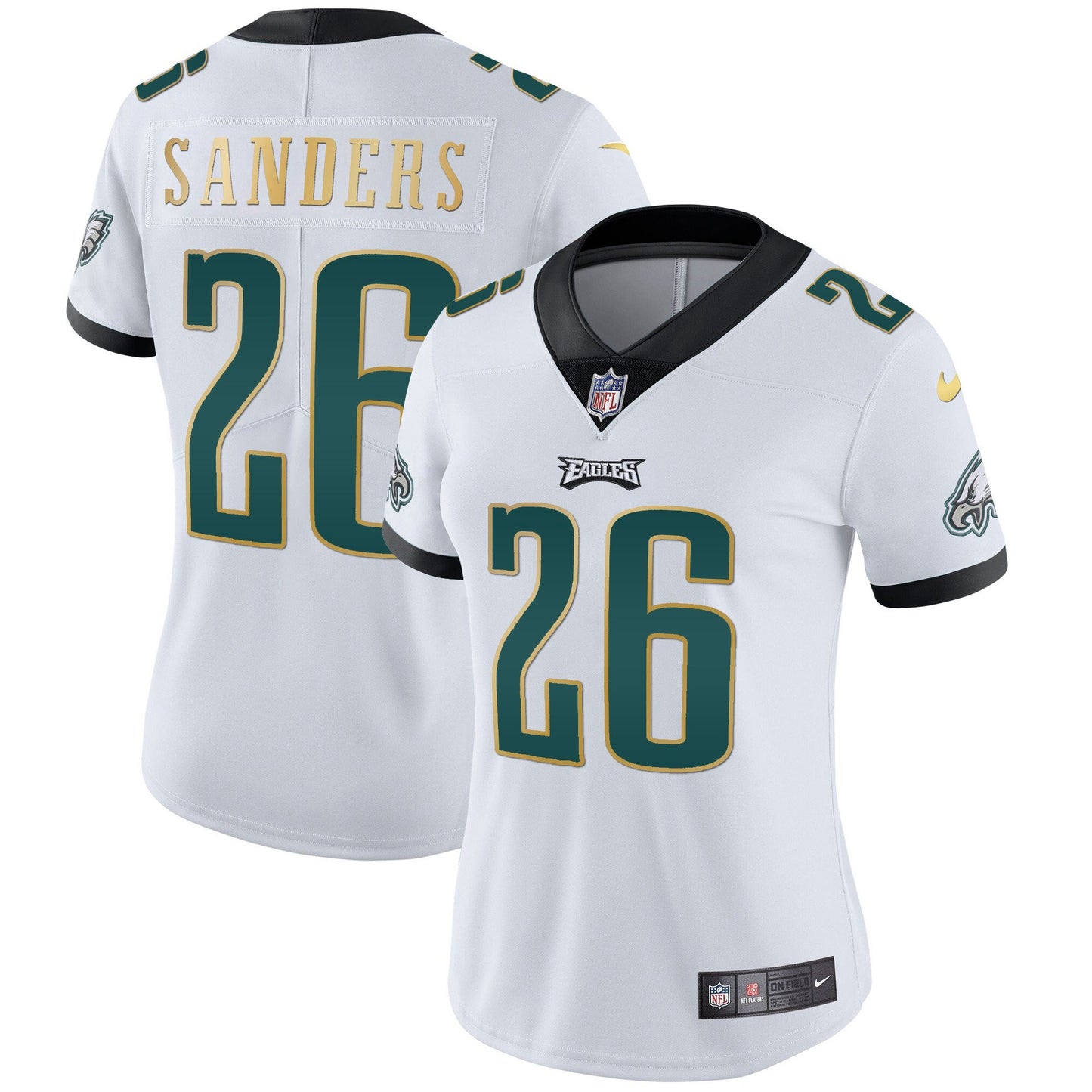 White Gold Trim - Miles Sanders