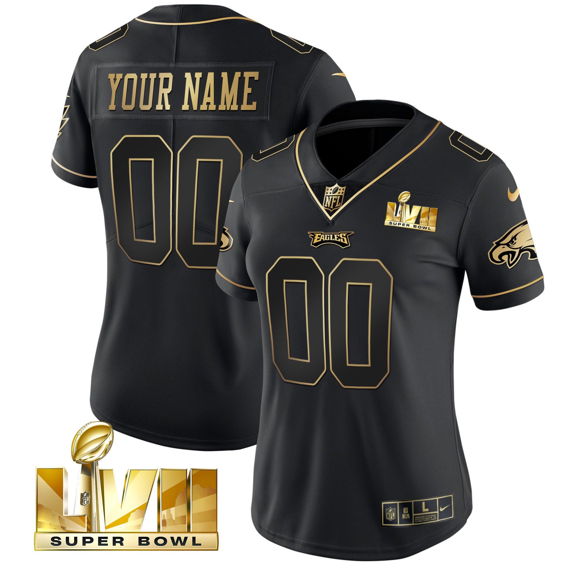 Super Bowl Gold Custom Vapor Jersey