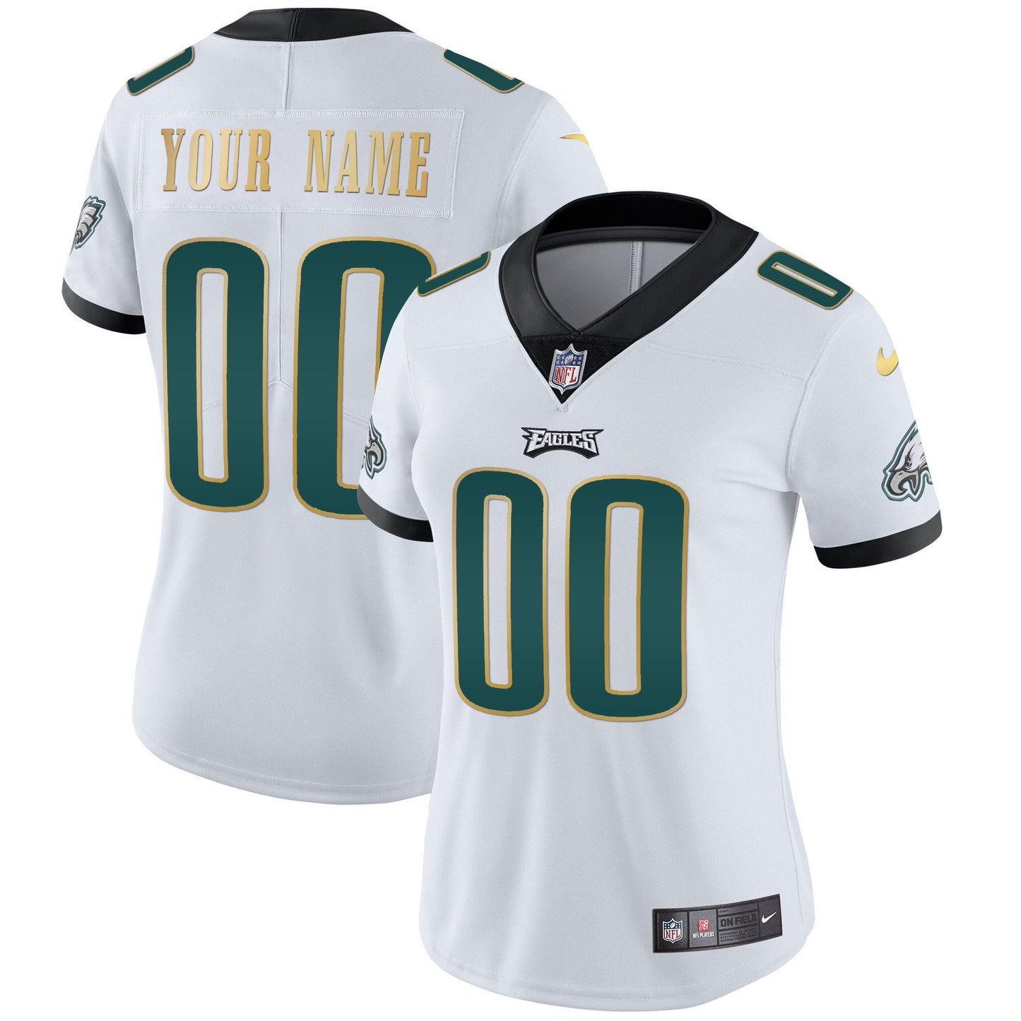 Gold & Split Custom Name and Number