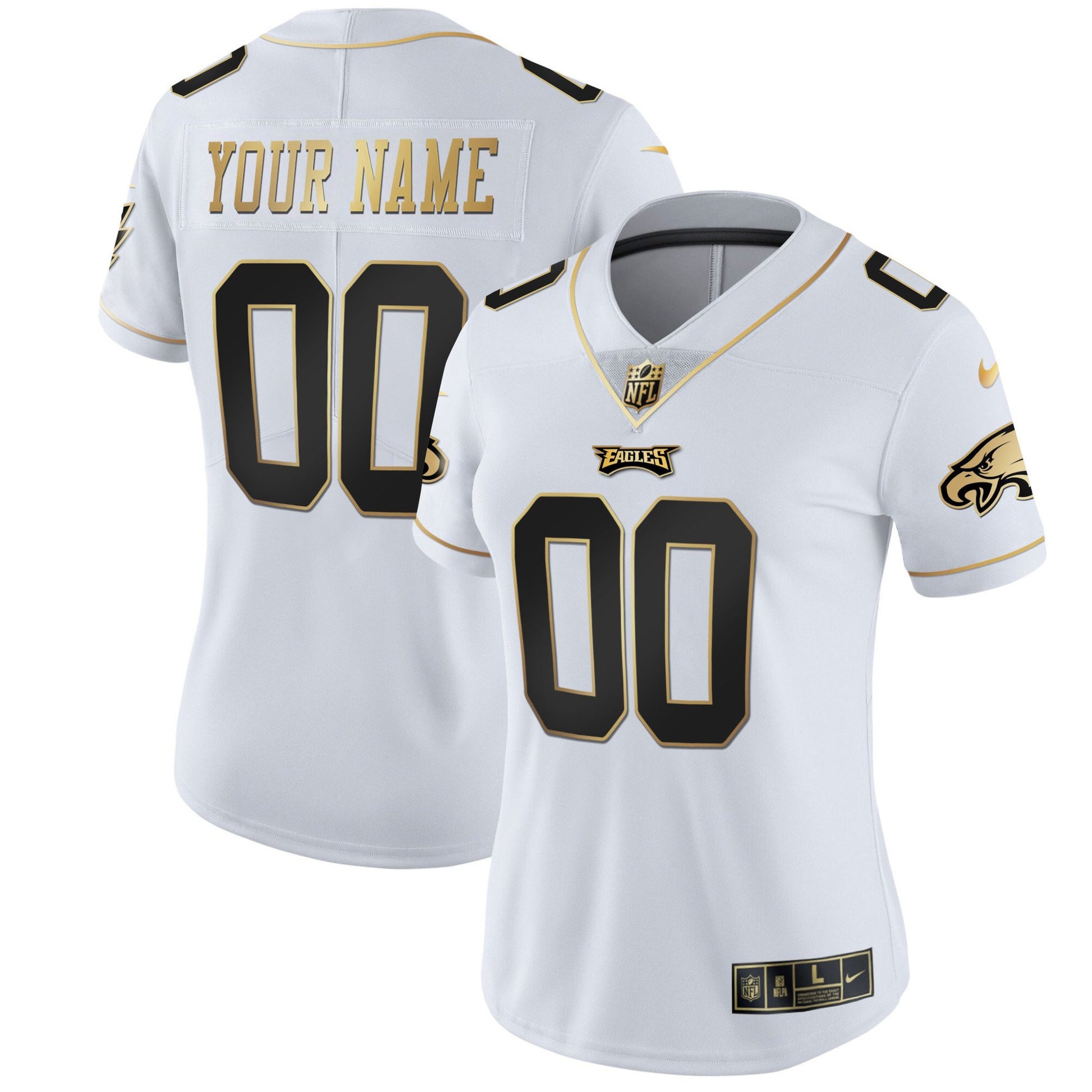 Gold & Split Custom Name and Number
