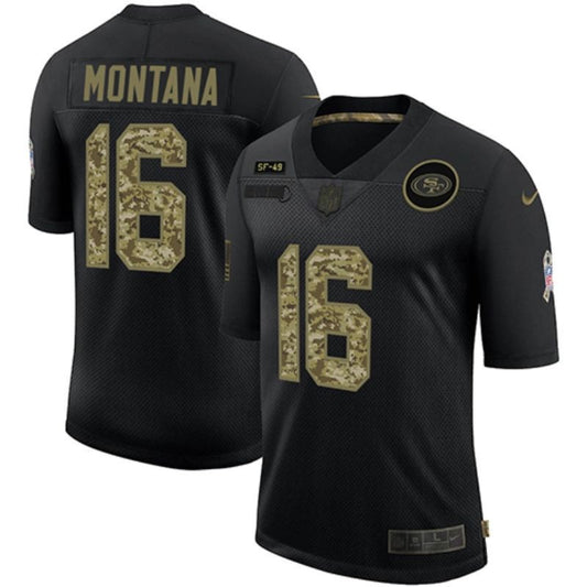 Joe Montana Salute To Service Camo Black Jersey