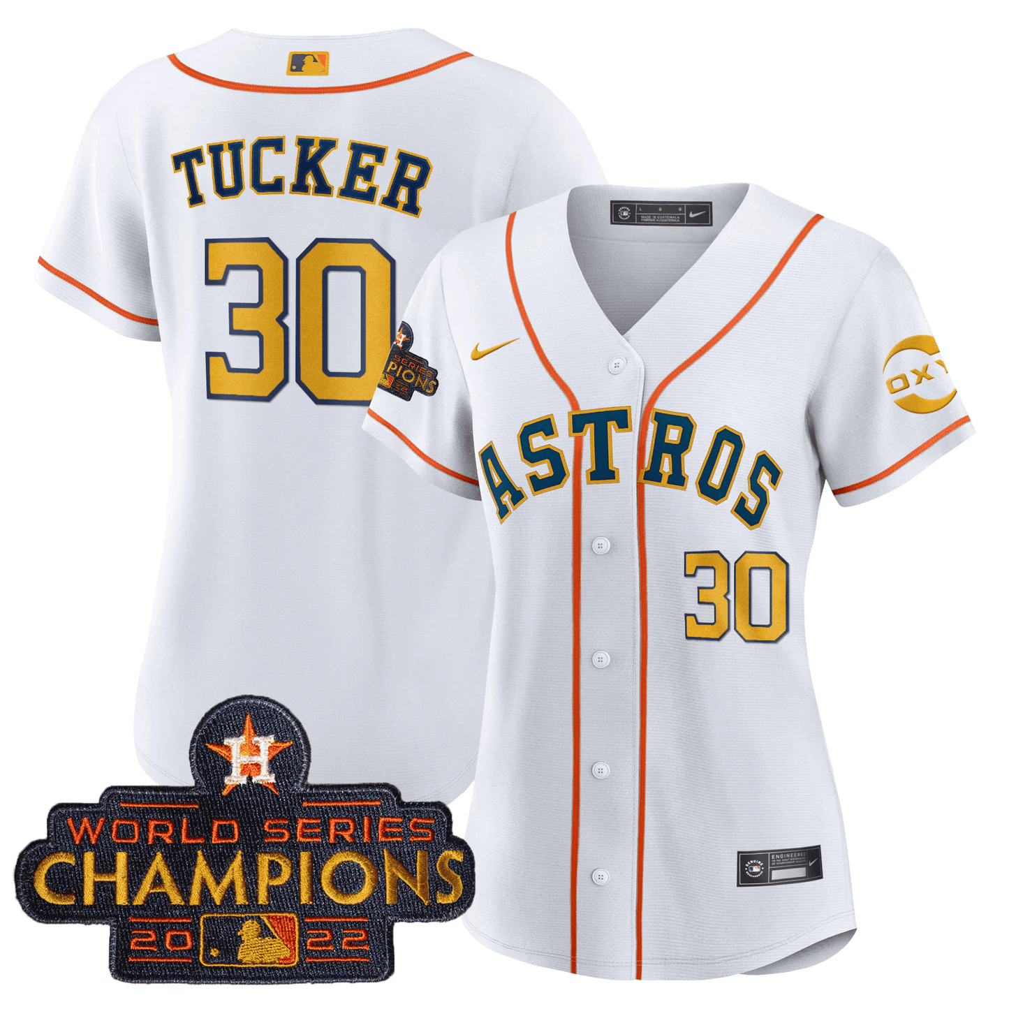 Houston 2022 Champions Gold Rush Oxy Patch Flex Base Jersey