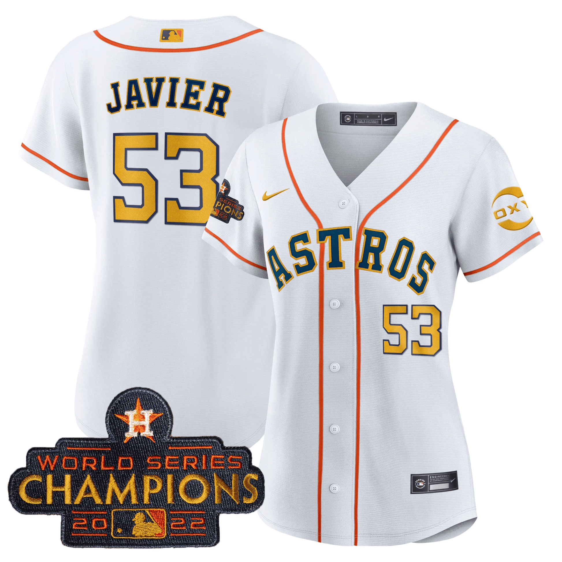 Houston 2022 Champions Gold Rush Oxy Patch Flex Base Jersey