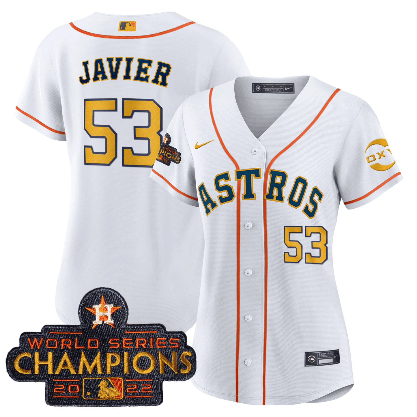 Houston 2022 Champions Gold Rush Oxy Patch Cool Base Jersey