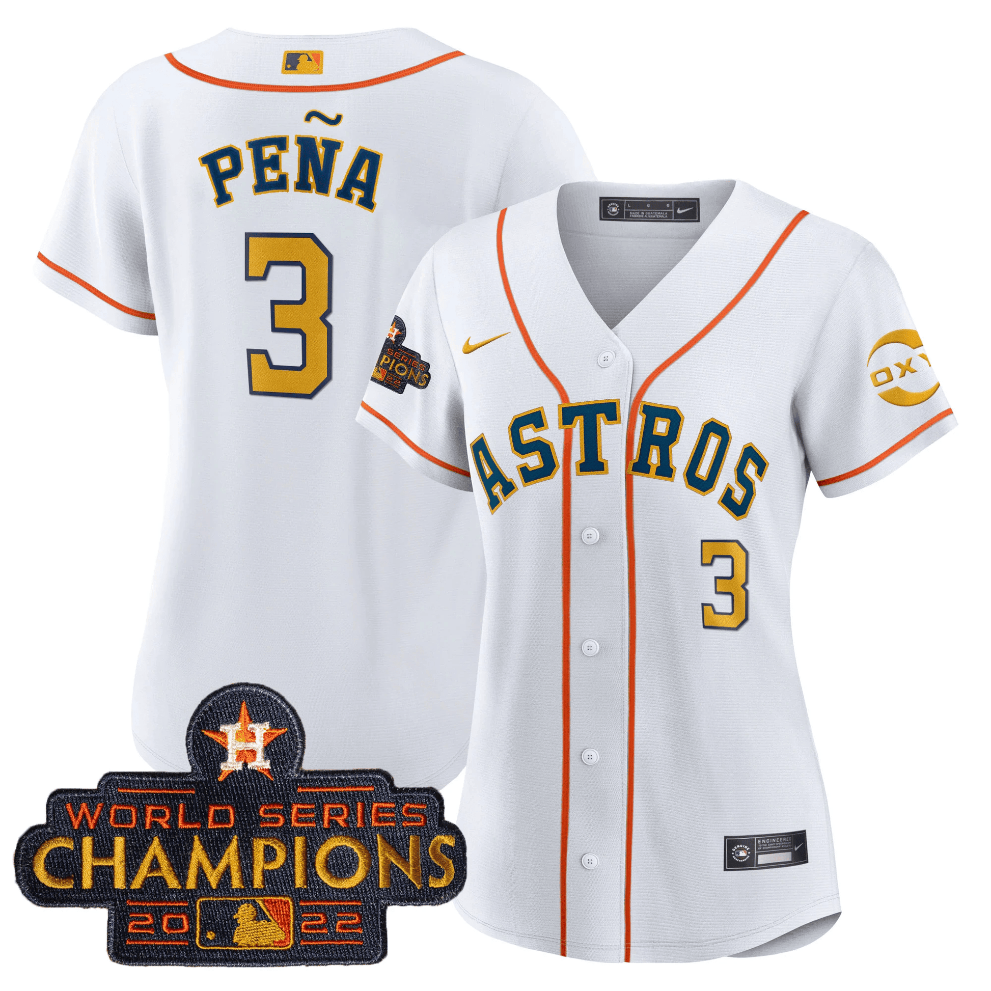 Houston 2022 Champions Gold Rush Oxy Patch Cool Base Jersey