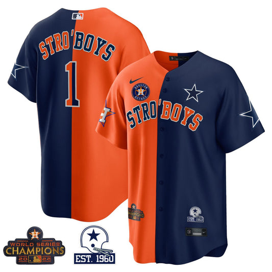 Houston Astros Dallas Split Baseball Jersey
