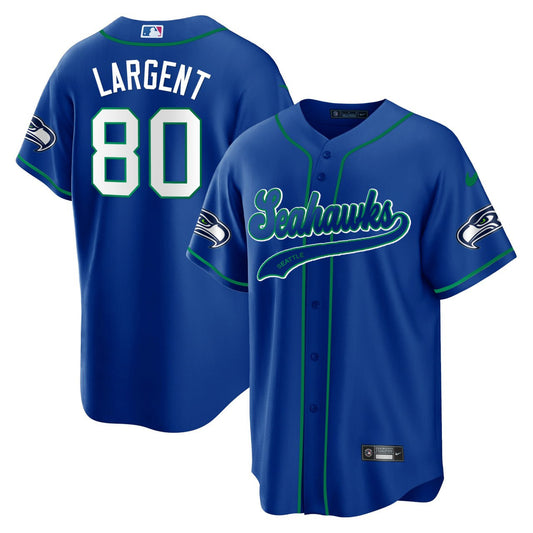 Men’s Seatle Largent Throwback Baseball Jersey