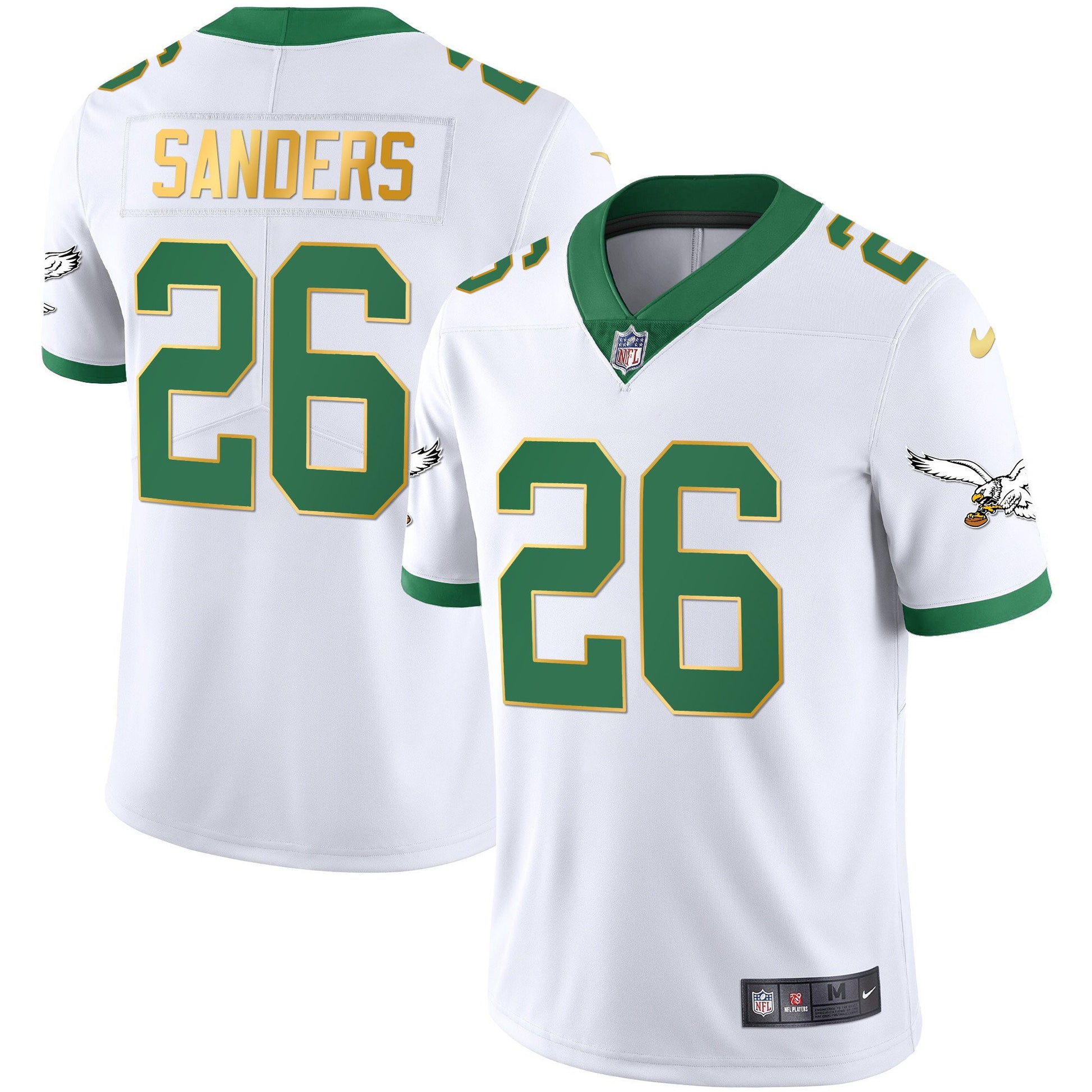 White Gold Trim - Miles Sanders