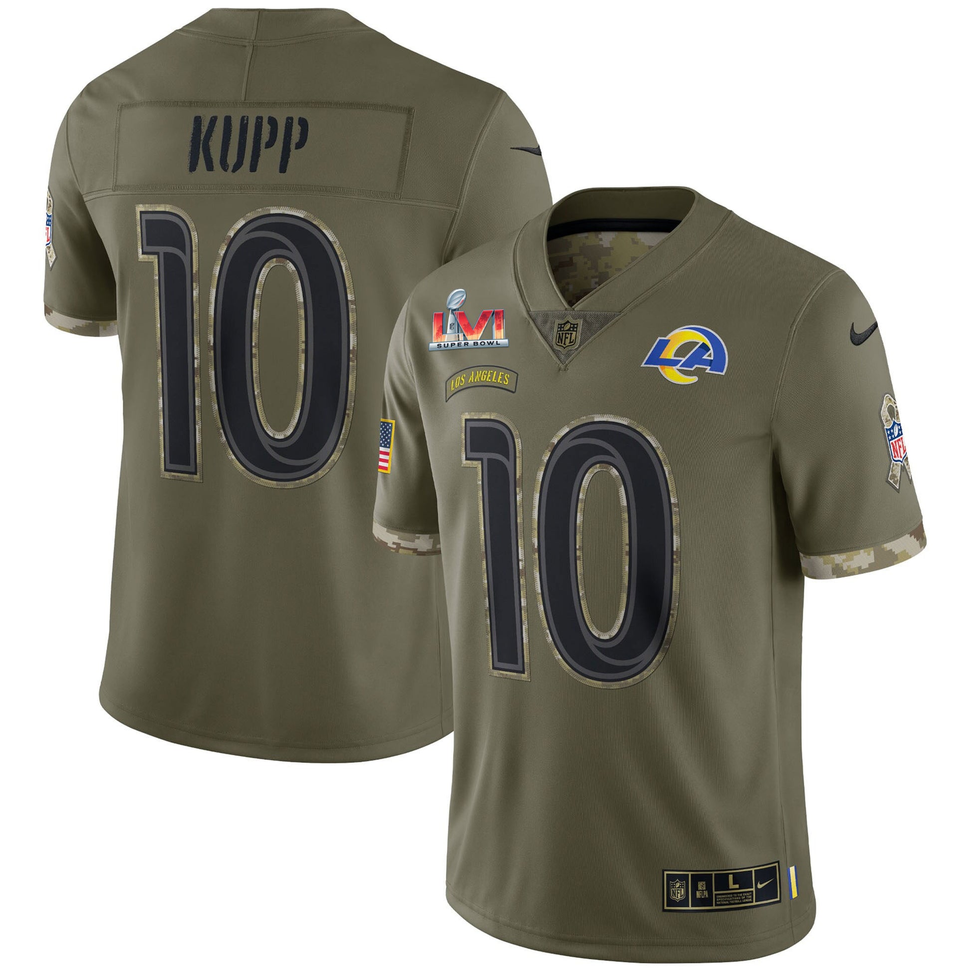 Cooper Kupp Los Angeles Super Bowl Patch Salute To Service Jersey