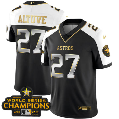 Houston 2023 Champions Patch Vapor Gold Jersey