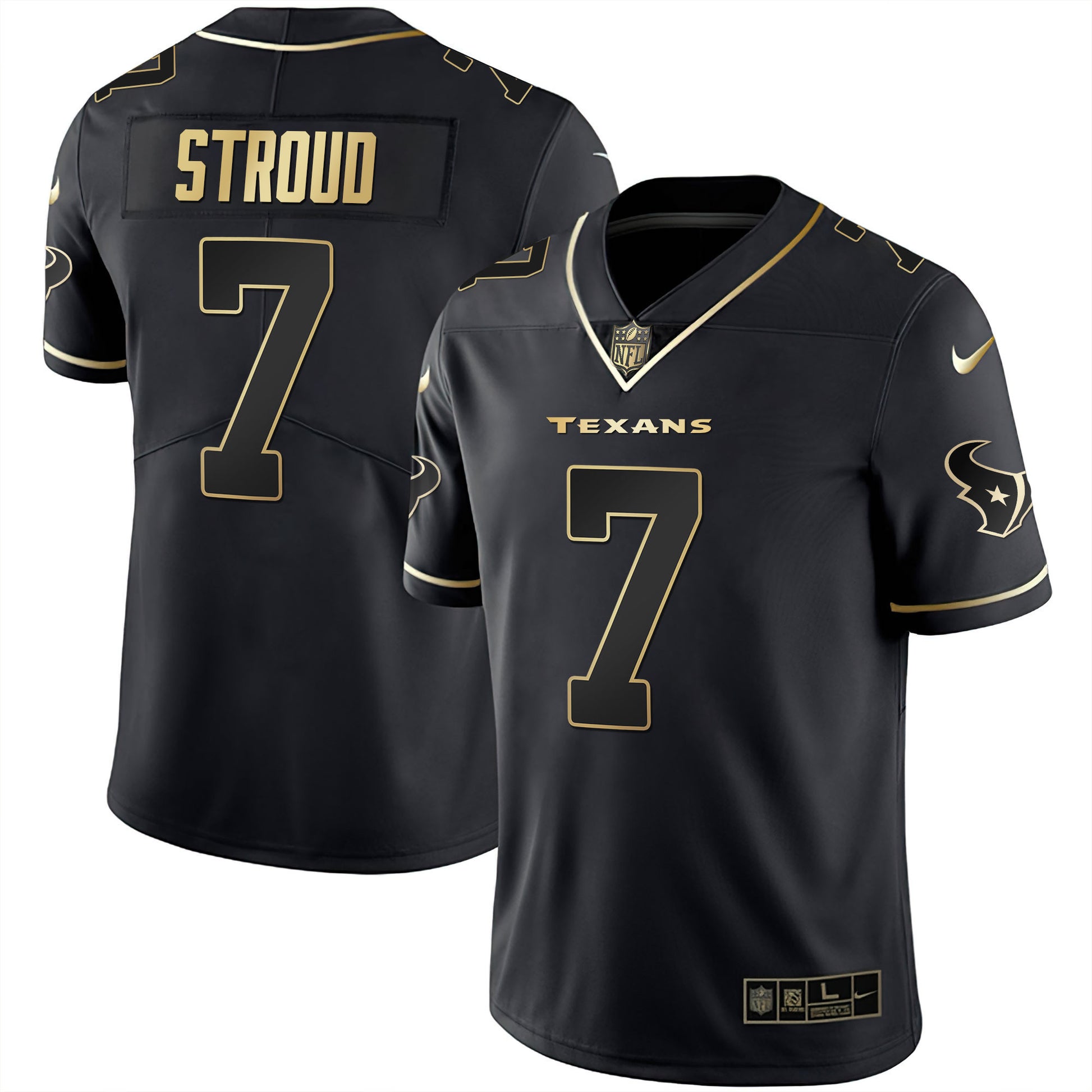 C.J. Stroud Houston Black Gold Jersey