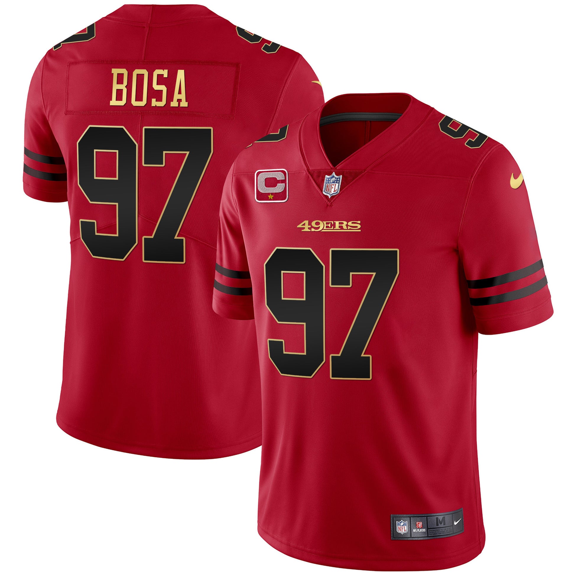 Men’s Black Red Gold Blooded Jersey