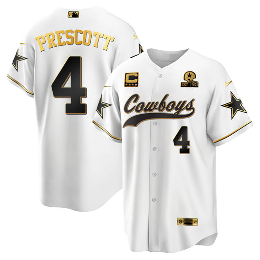 Baseball White Gold Jersey