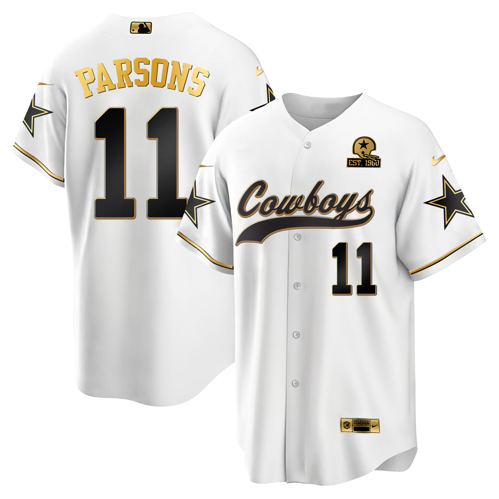 Baseball White Gold Jersey