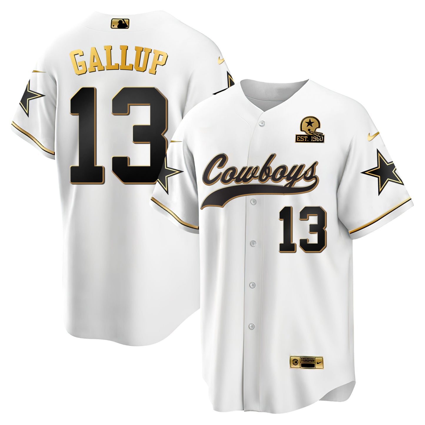 Baseball White Gold Jersey