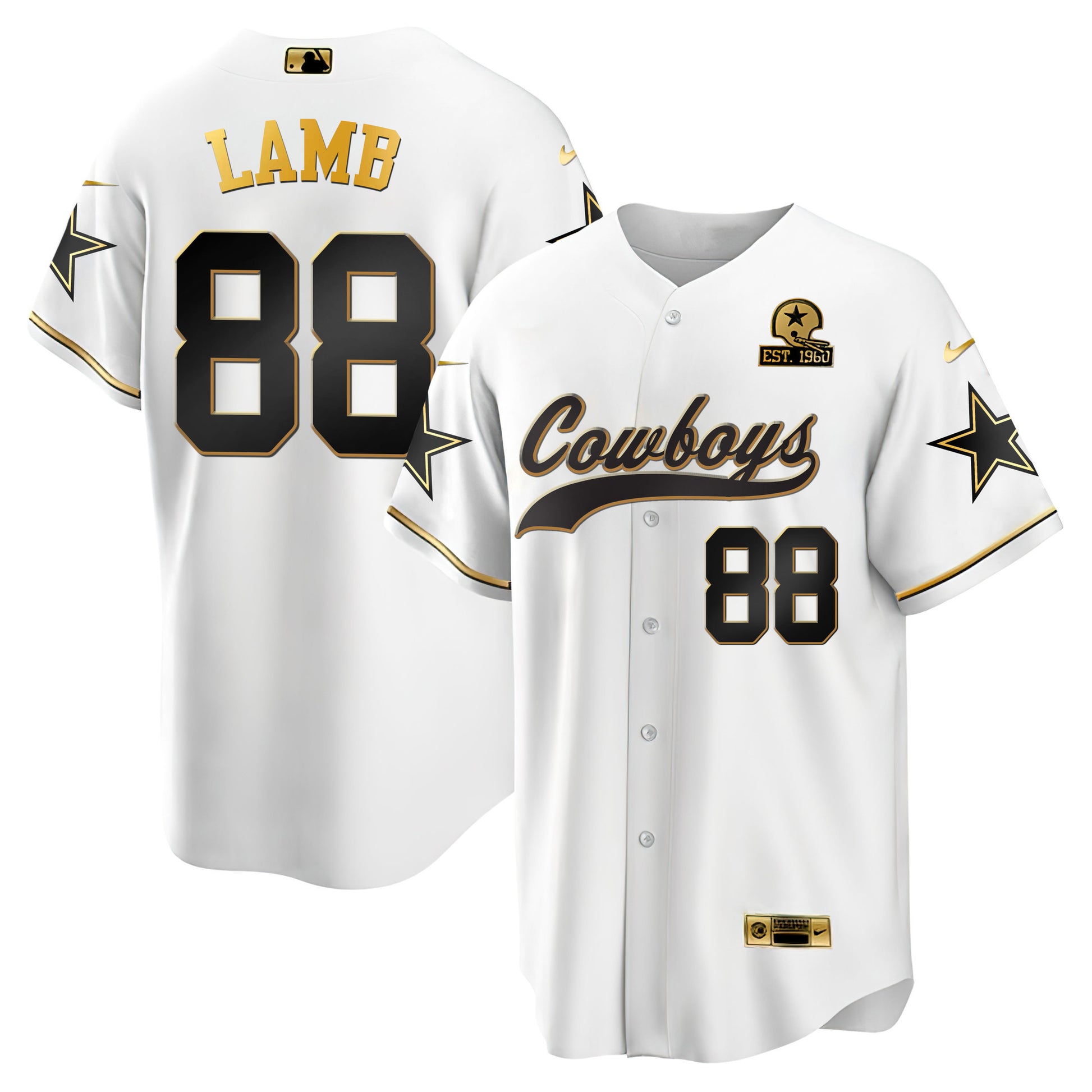 Baseball White Gold Jersey