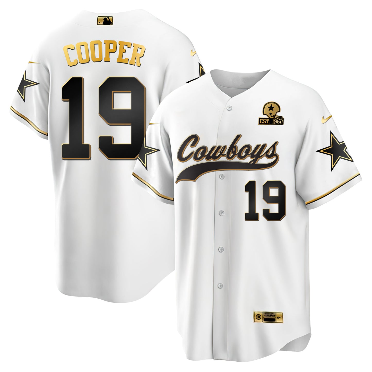 Baseball White Gold Jersey