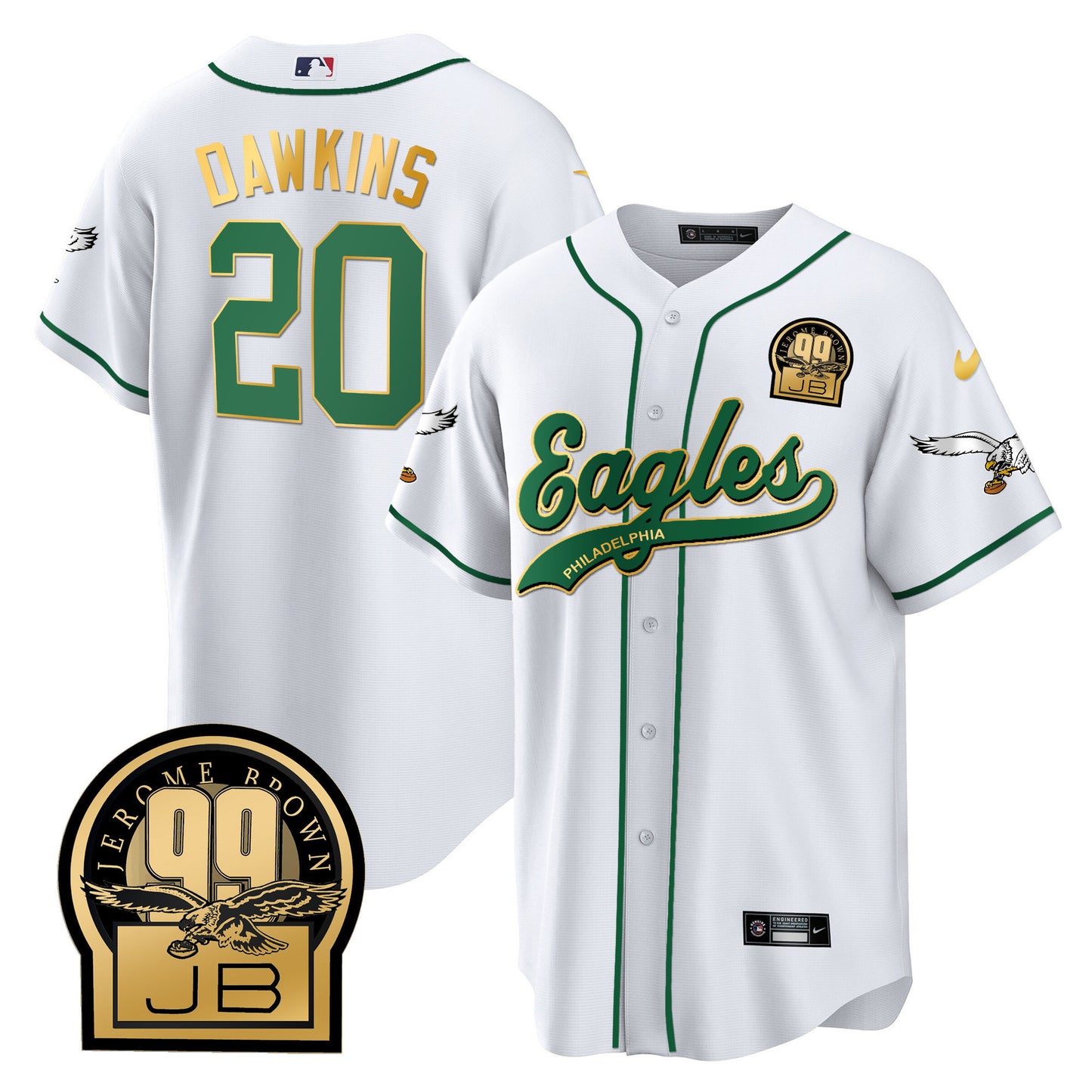 White Gold Trim - Brian Dawkins