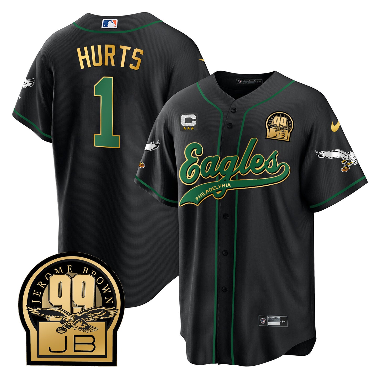 Black Gold Trim - Jalen Hurts