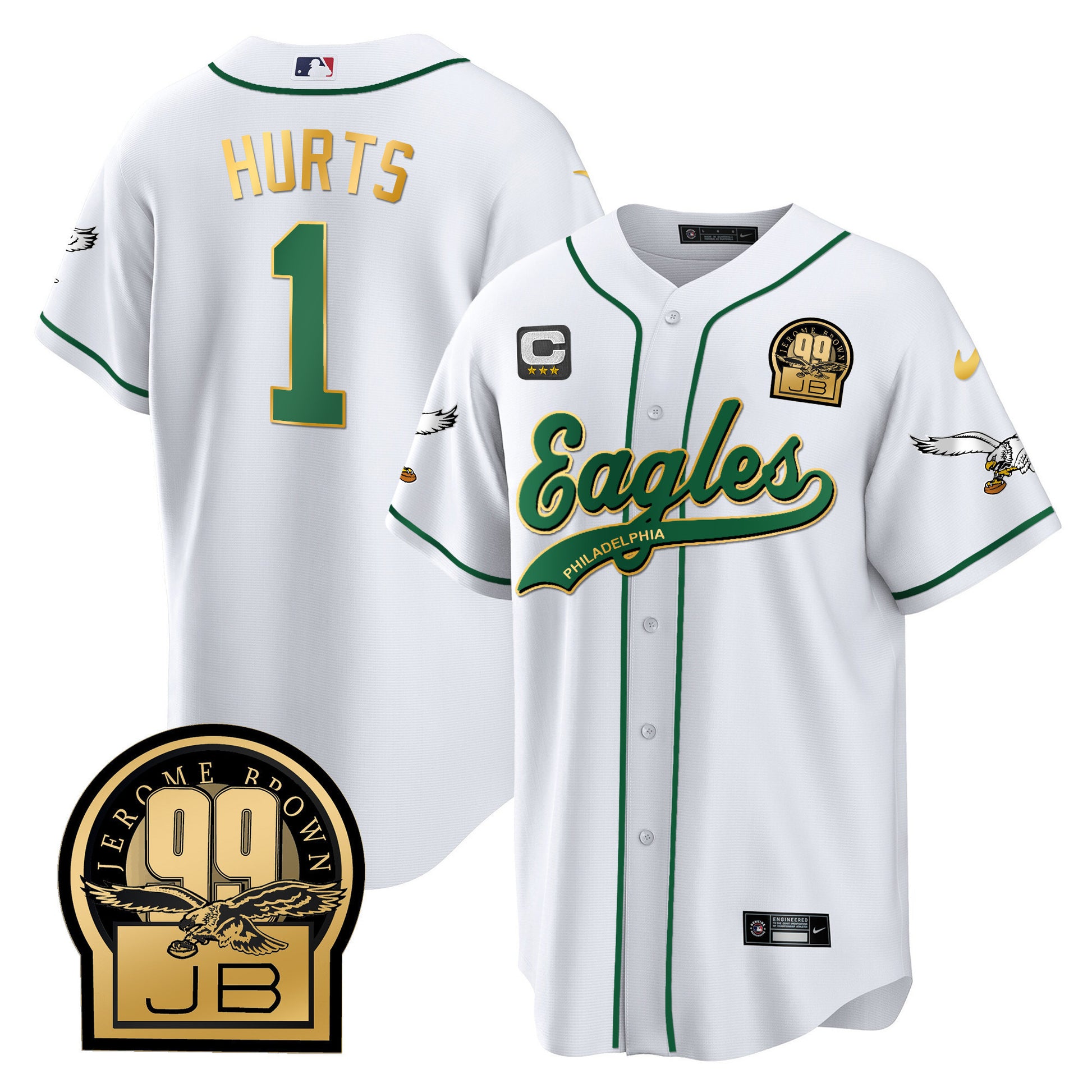 White Gold Trim - Jalen Hurts