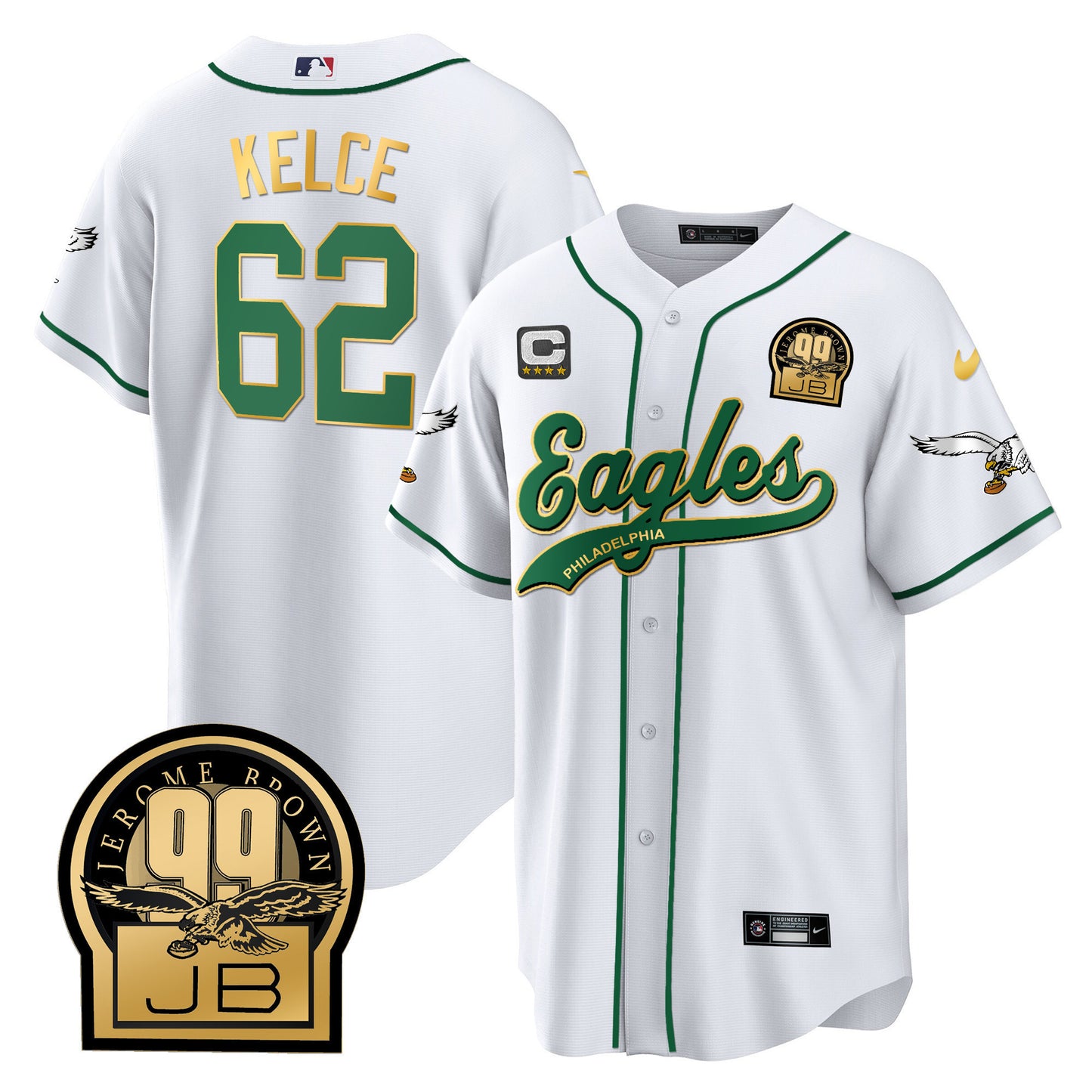 White Gold Trim - Jason Kelce