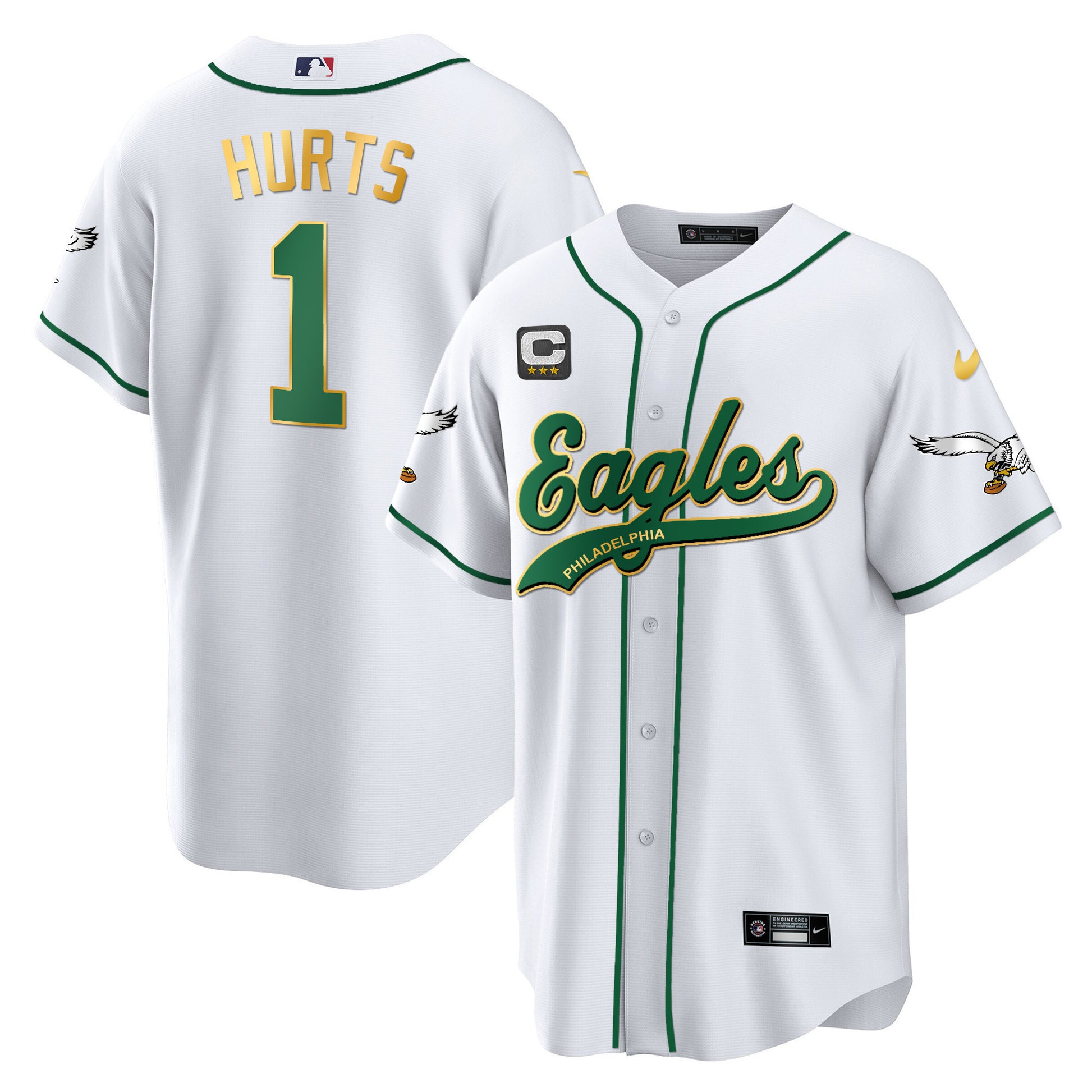 White Gold Trim - Jalen Hurts