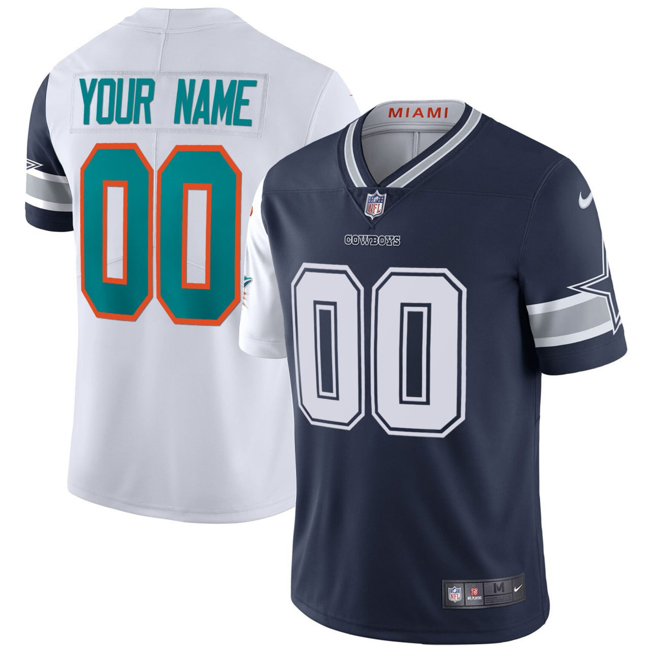 Dallas Cowboys Mix Miami Custom Jersey