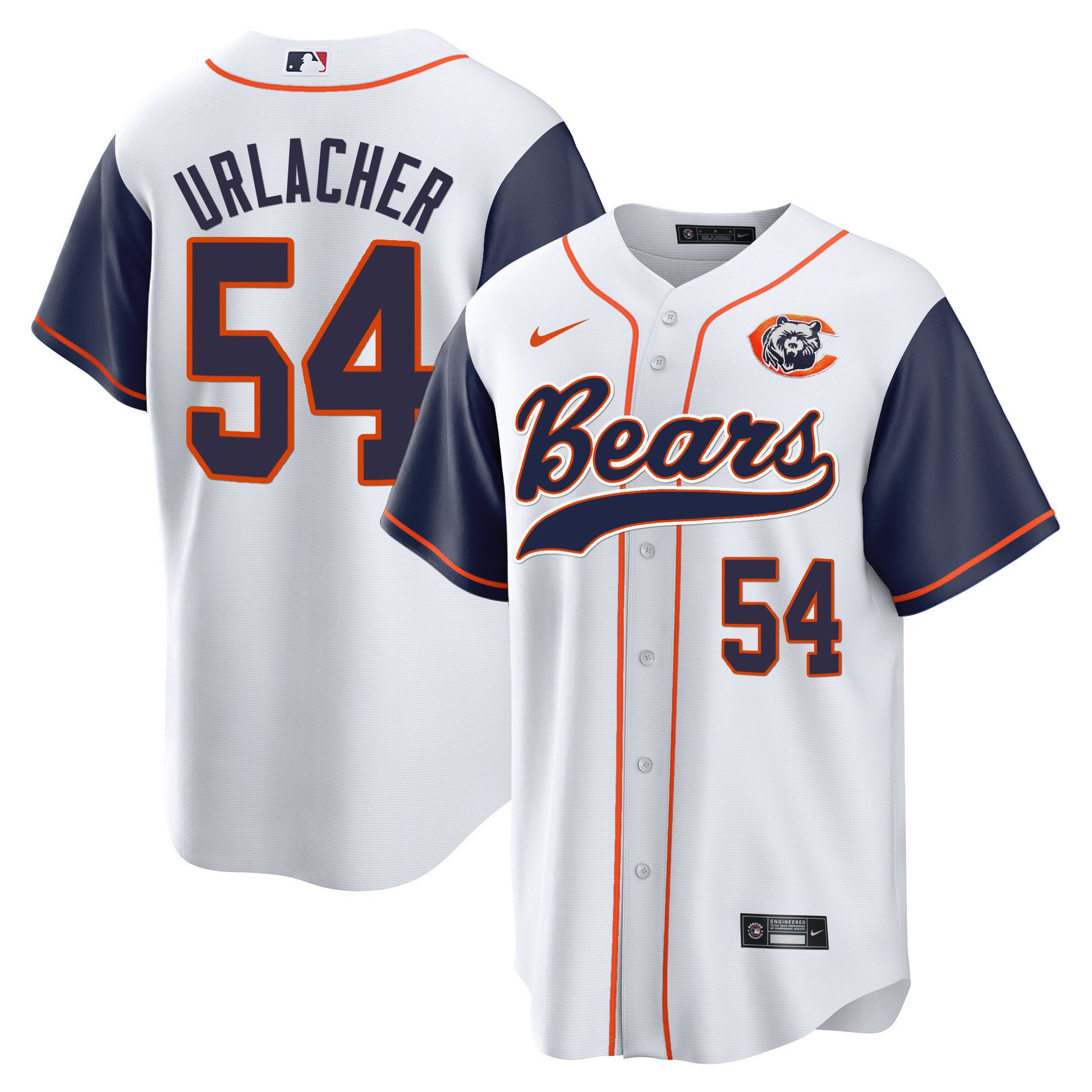 Navy Sleeves - Brian Urlacher