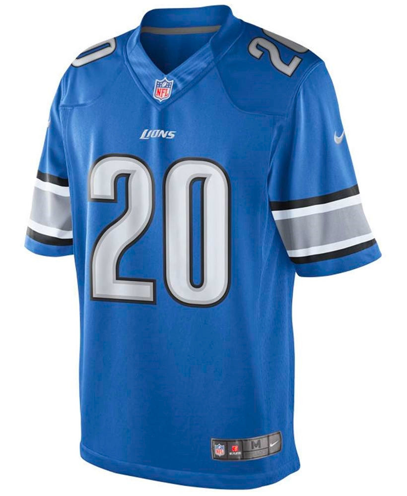 Barry Sanders Detroit Home Blue Jersey
