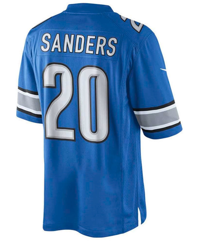 Barry Sanders Detroit Home Blue Jersey