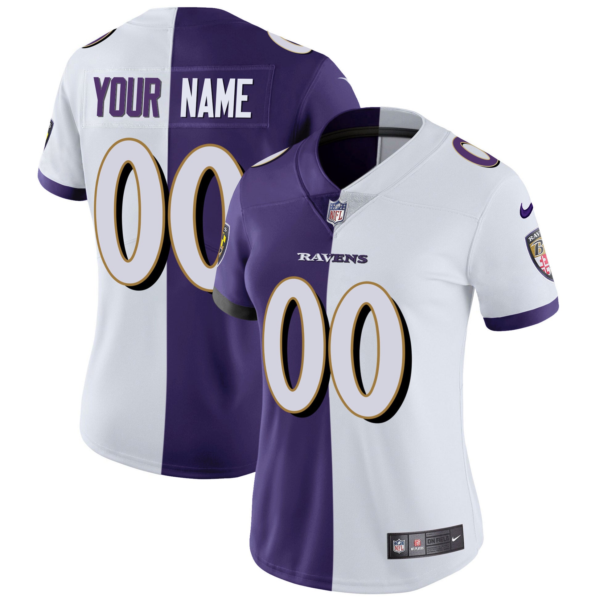 Women - Split White Purple