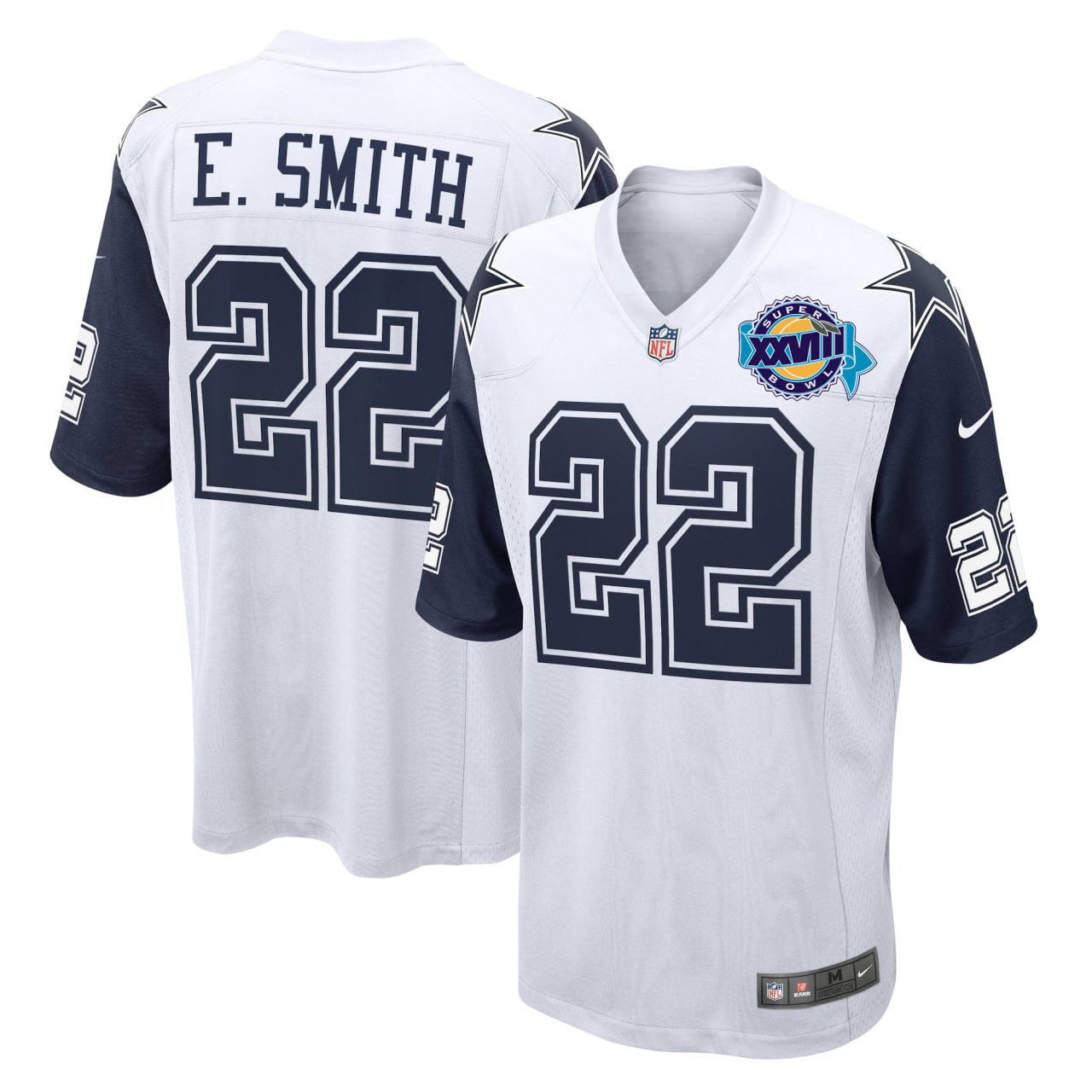 Emmitt Smith Dallas Color Rush Super Bowl Patch Jersey
