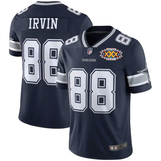 Michael Irvin Dallas Navy Super Bowl Patch Jersey